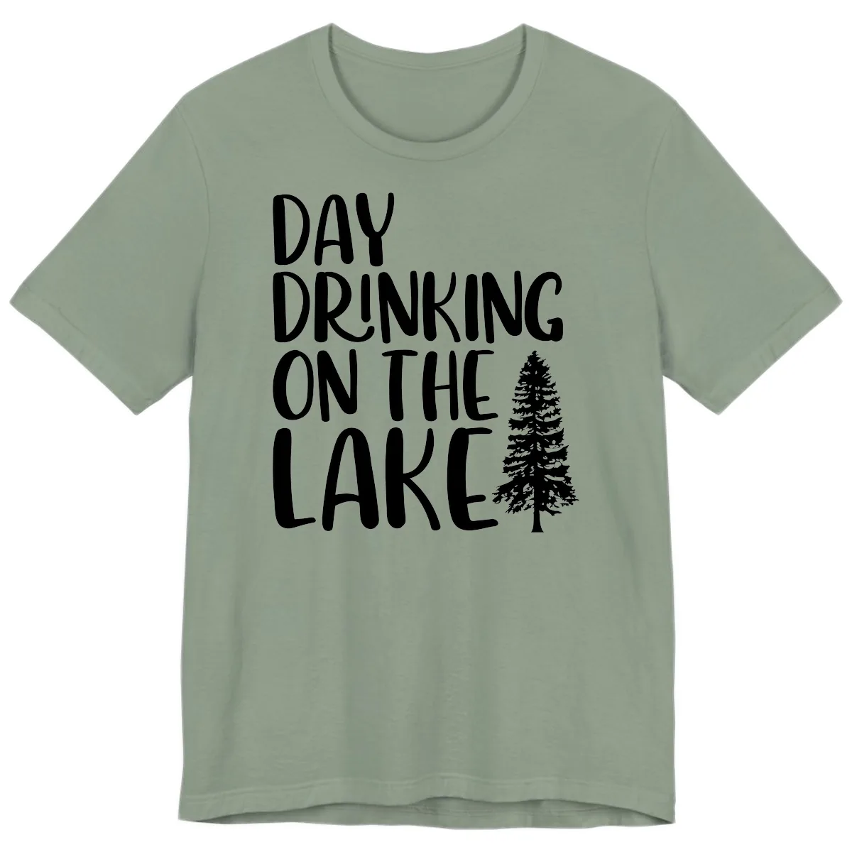 Day Drinking On The Lake Premium T-Shirt in Sage