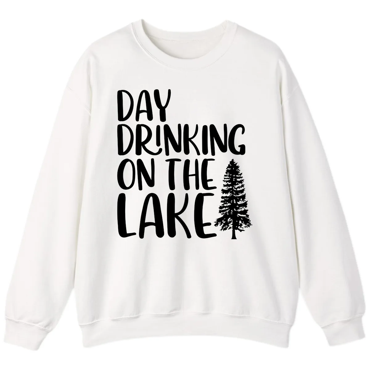 Day Drinking On The Lake Sweatshirt in White