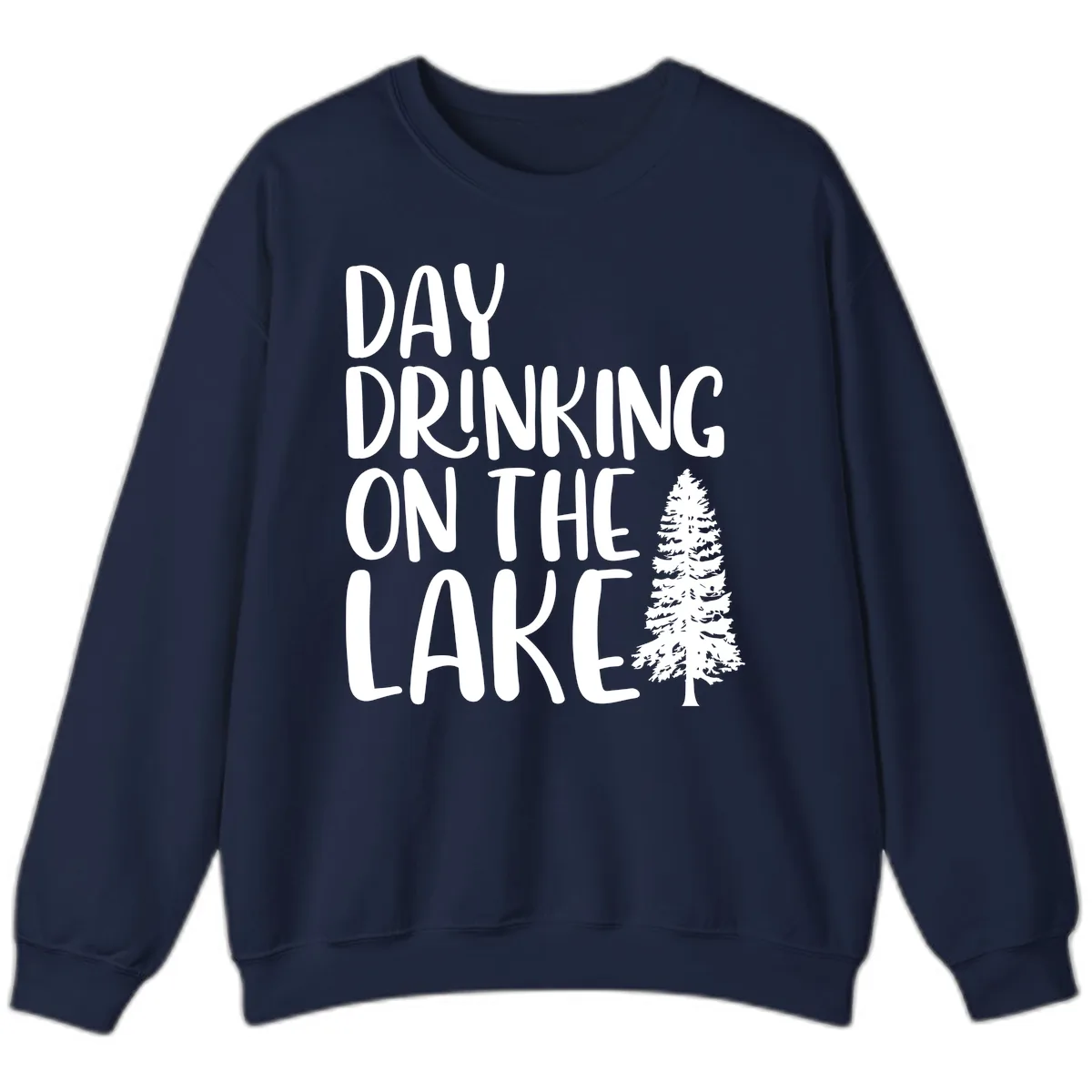 Day Drinking On The Lake Sweatshirt in Navy