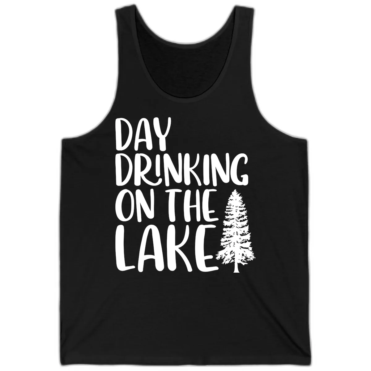 Day Drinking On The Lake Tank in Black