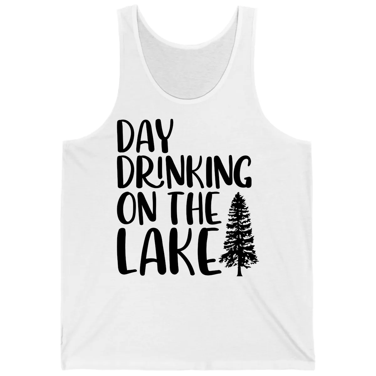 Day Drinking On The Lake Tank in White