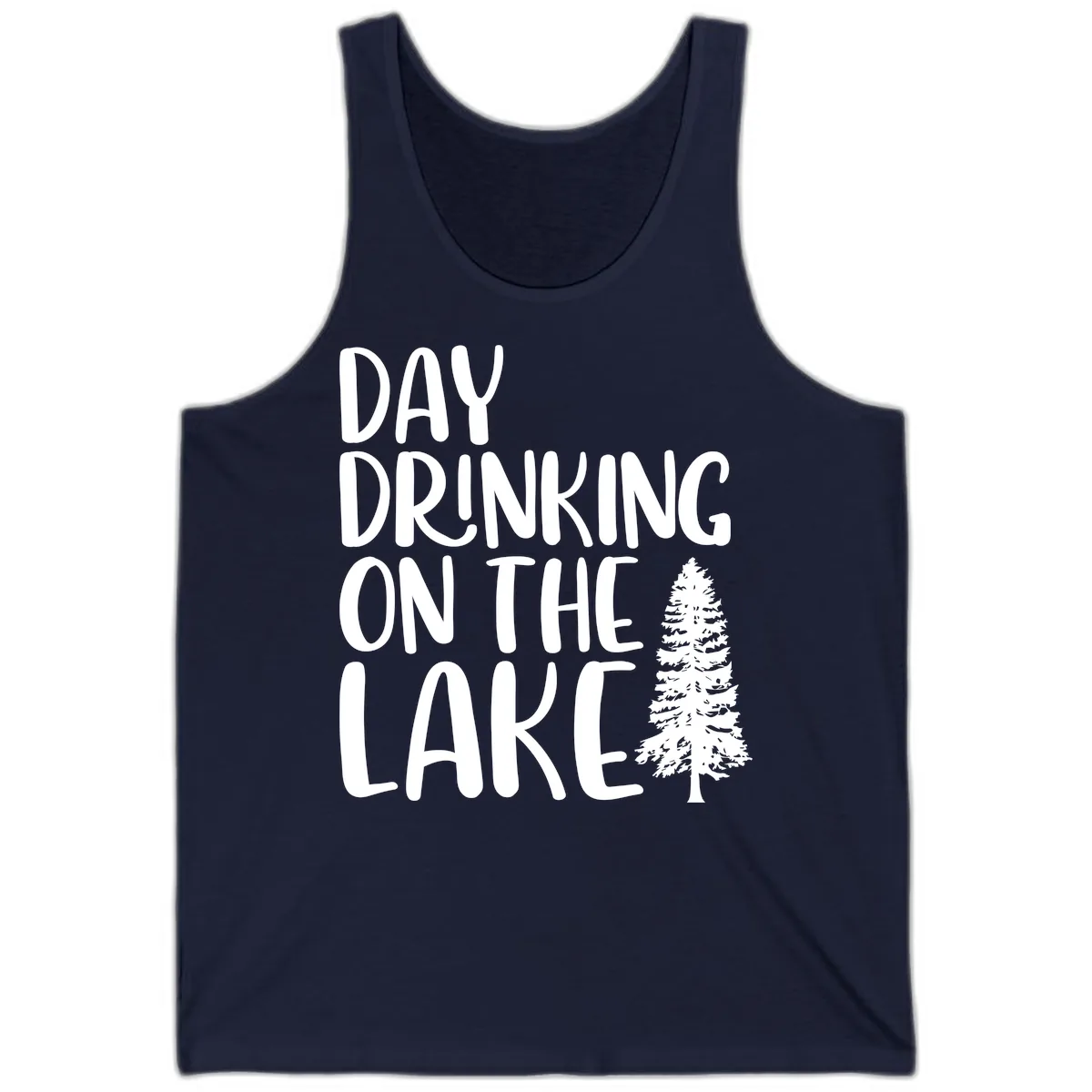 Day Drinking On The Lake Tank in Navy