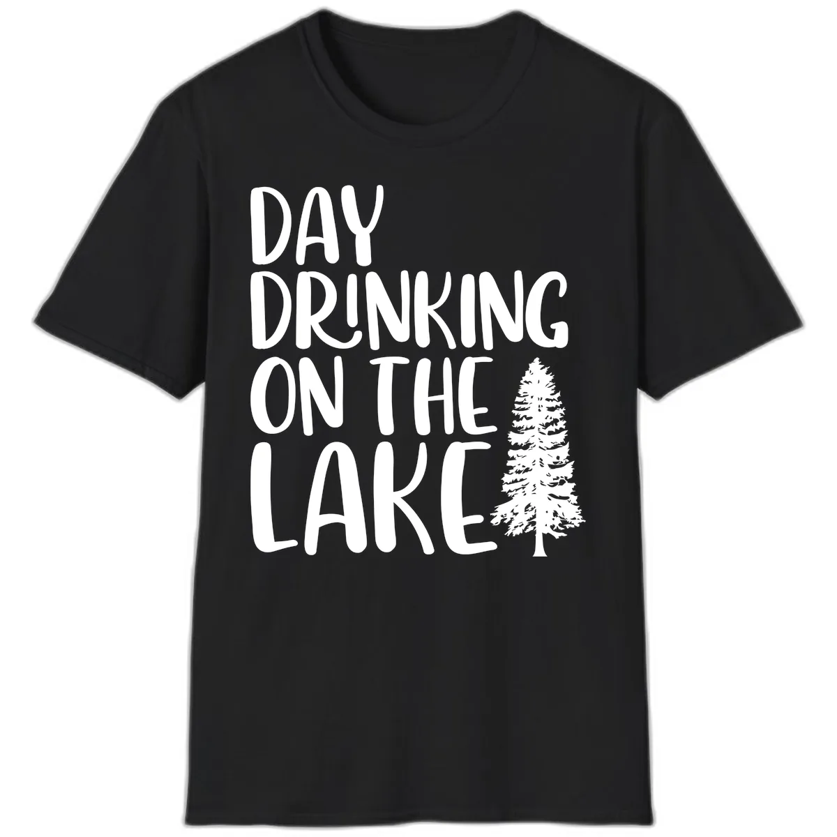 Day Drinking On The Lake T-Shirt in Black
