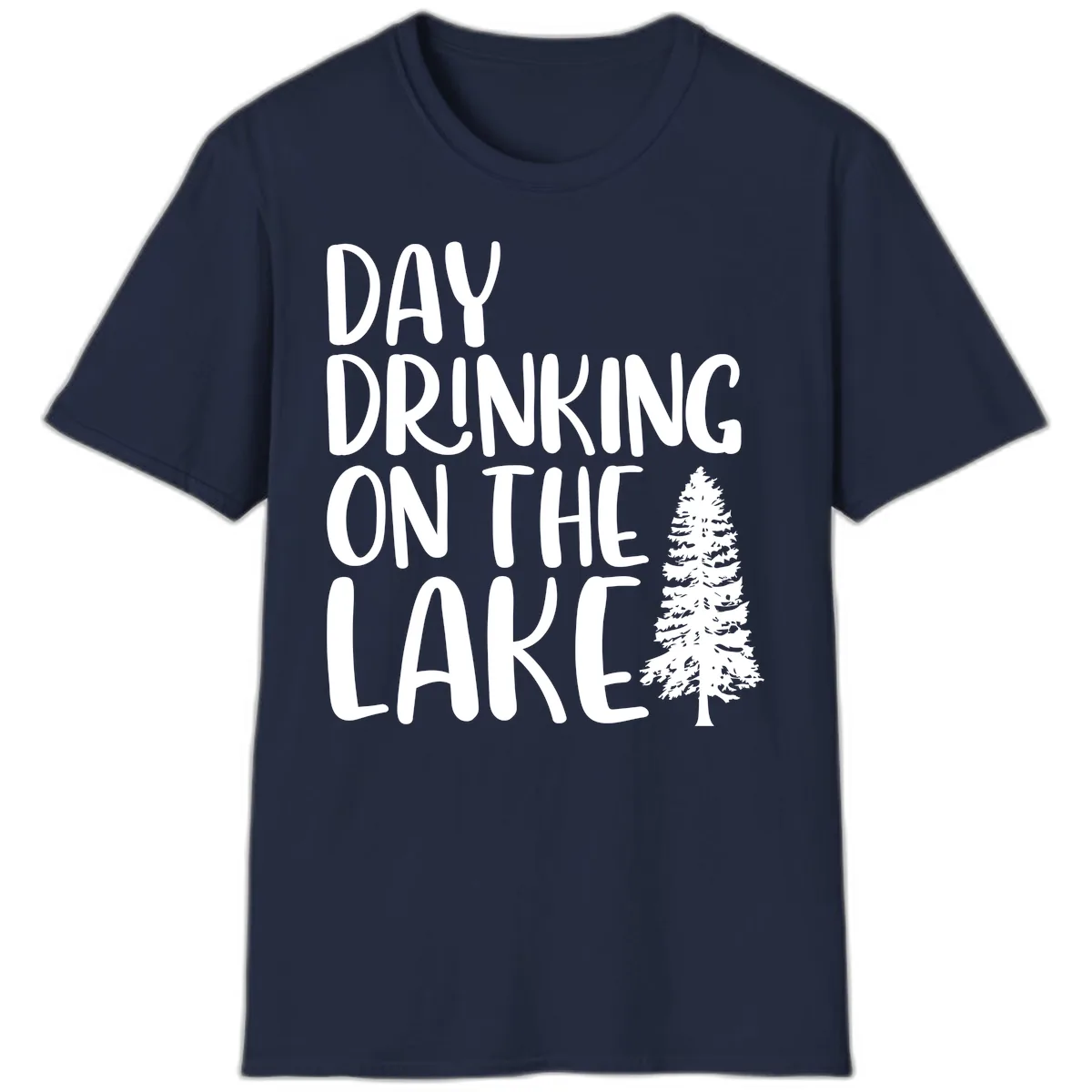 Day Drinking On The Lake T-Shirt in Navy