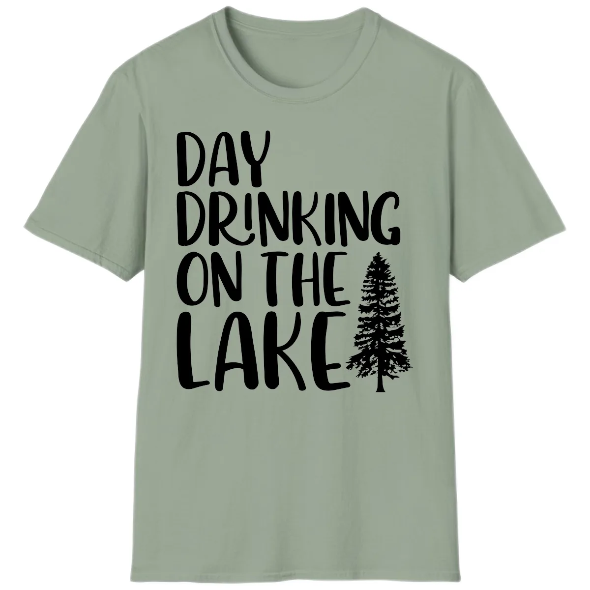 Day Drinking On The Lake T-Shirt in Sage