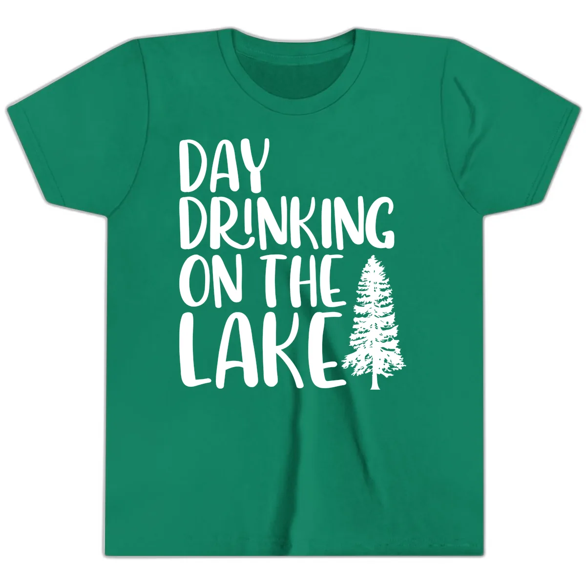 Day Drinking On The Lake Youth T-Shirt in Kelly