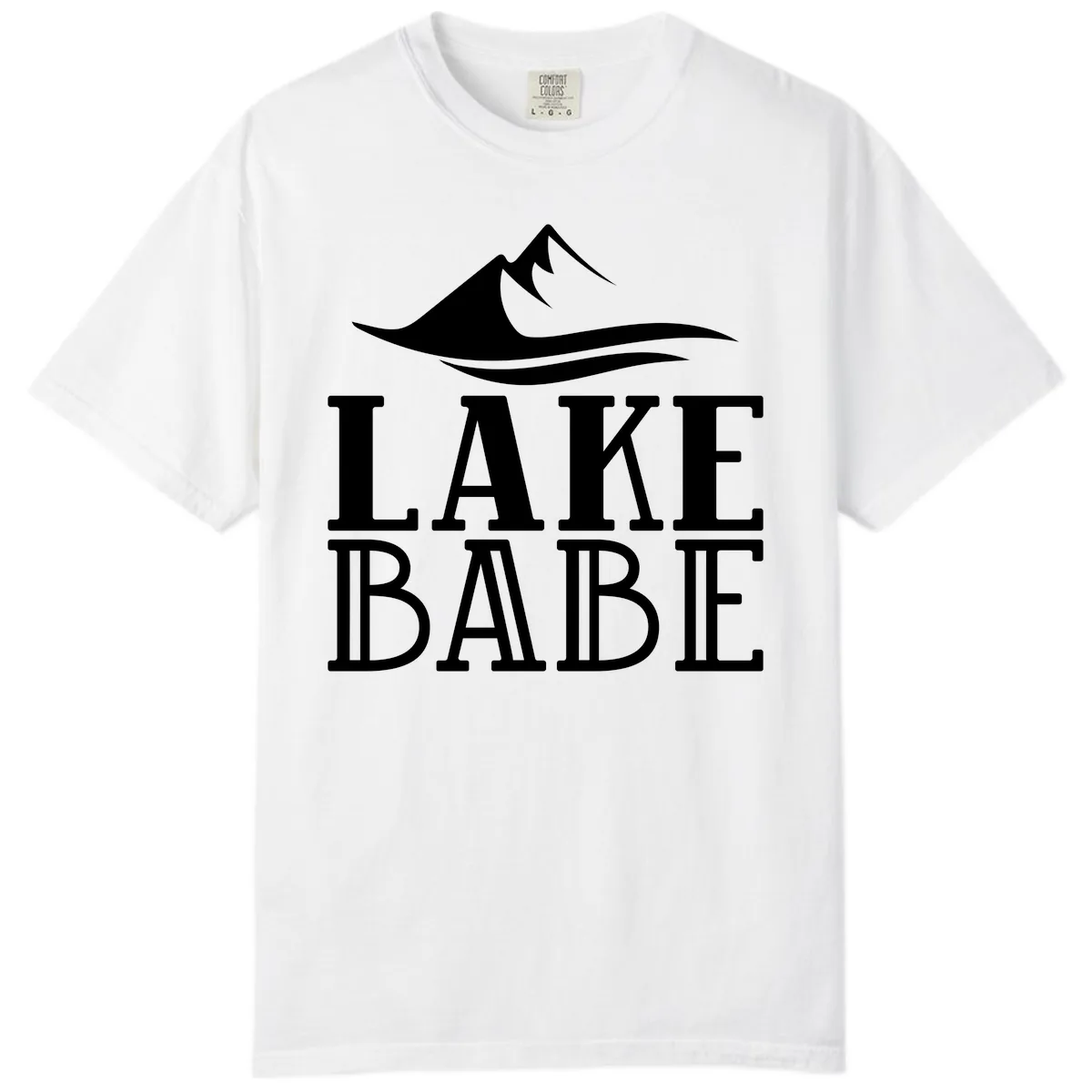 Lake Babe Mountain Wave Design Comfort Color in White