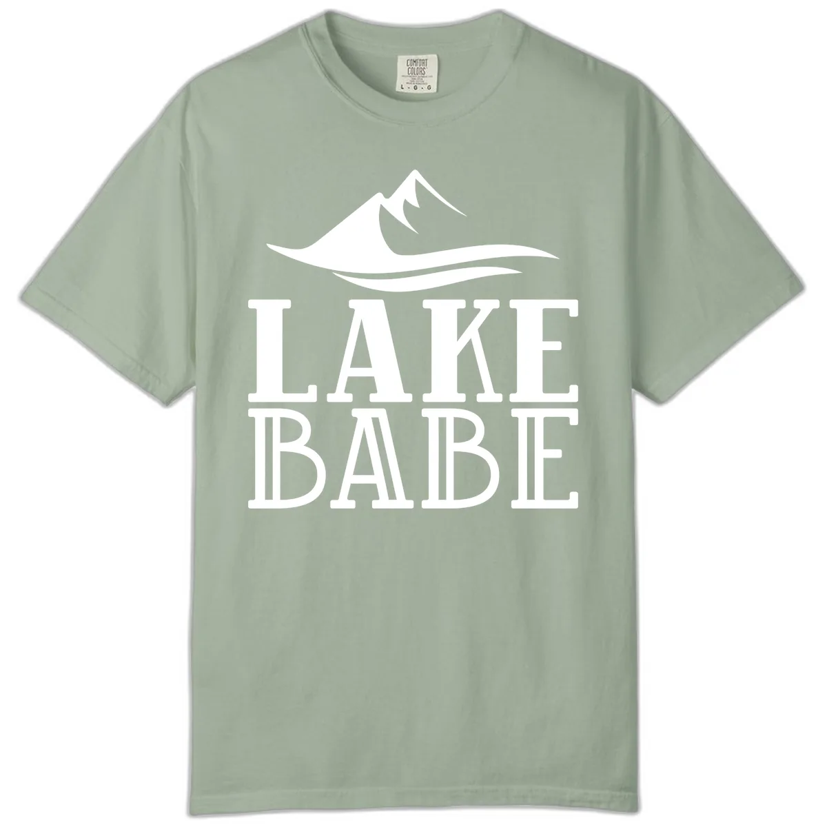 Lake Babe Mountain Wave Design Comfort Color in Bay