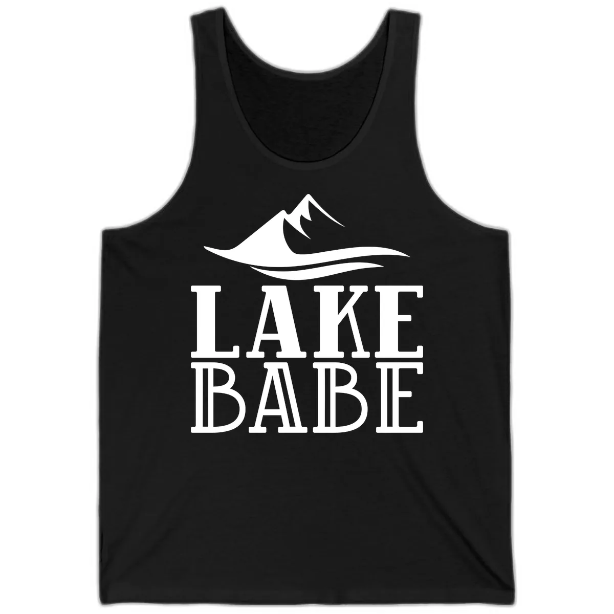 Lake Babe Mountain Wave Design Tank in Black
