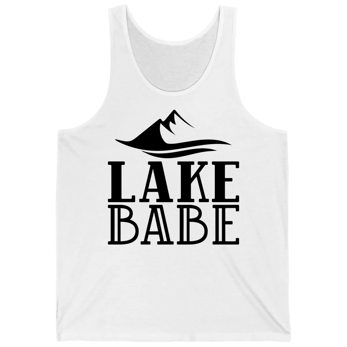Lake Babe Mountain Wave Design Tank in White