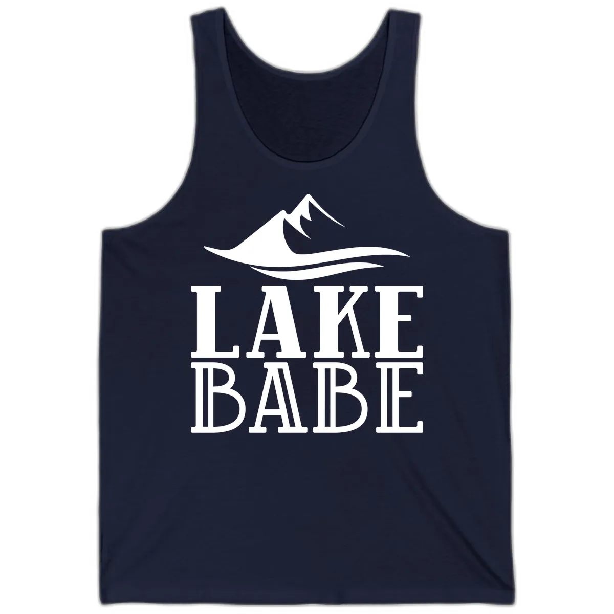 Lake Babe Mountain Wave Design Tank in Navy