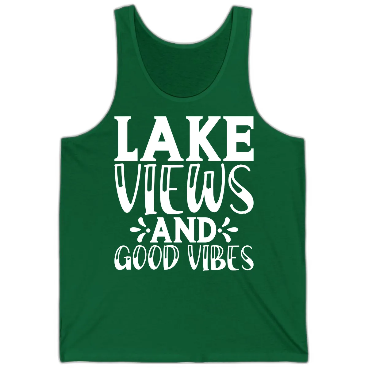 Lake Views And Good Vibes Tank in Kelly