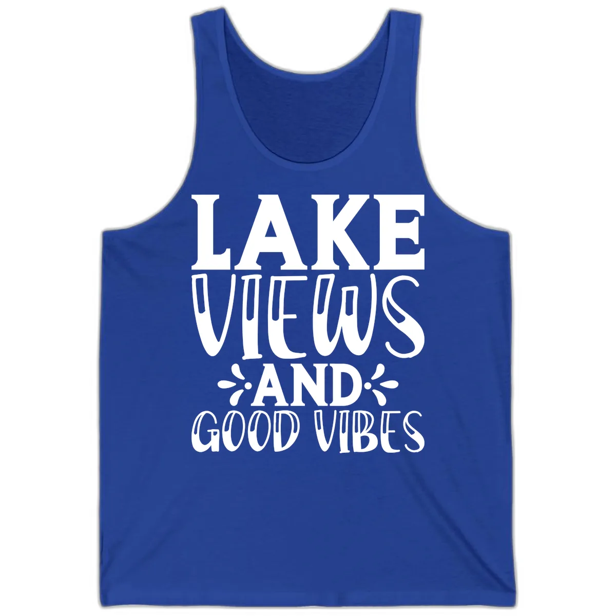 Lake Views And Good Vibes Tank in True Royal