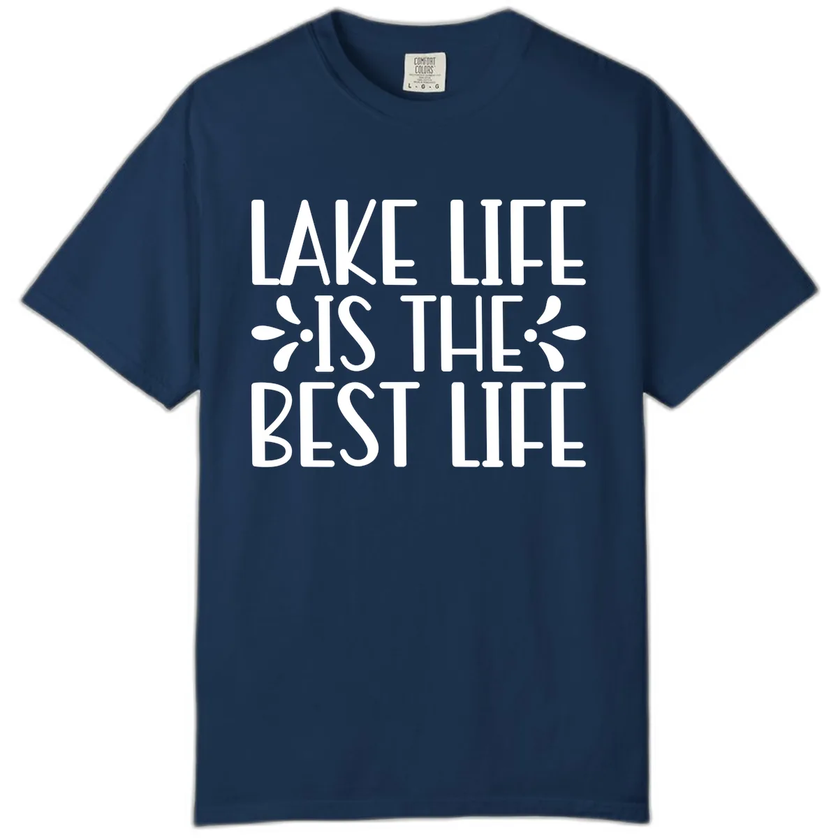 Lake Life Is The Best Life Comfort Color in Navy