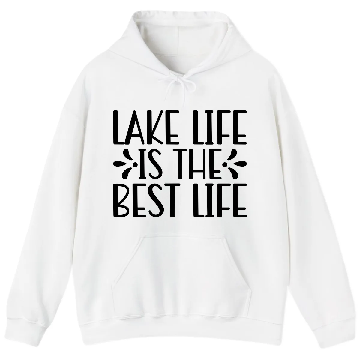 Lake Life Is The Best Life Hoodie in White