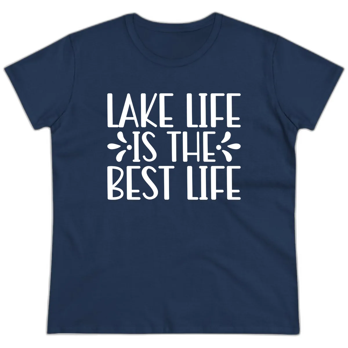 Lake Life Is The Best Life Ladies Tee in Navy