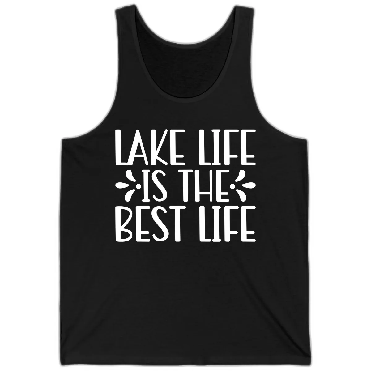 Lake Life Is The Best Life Tank in Black