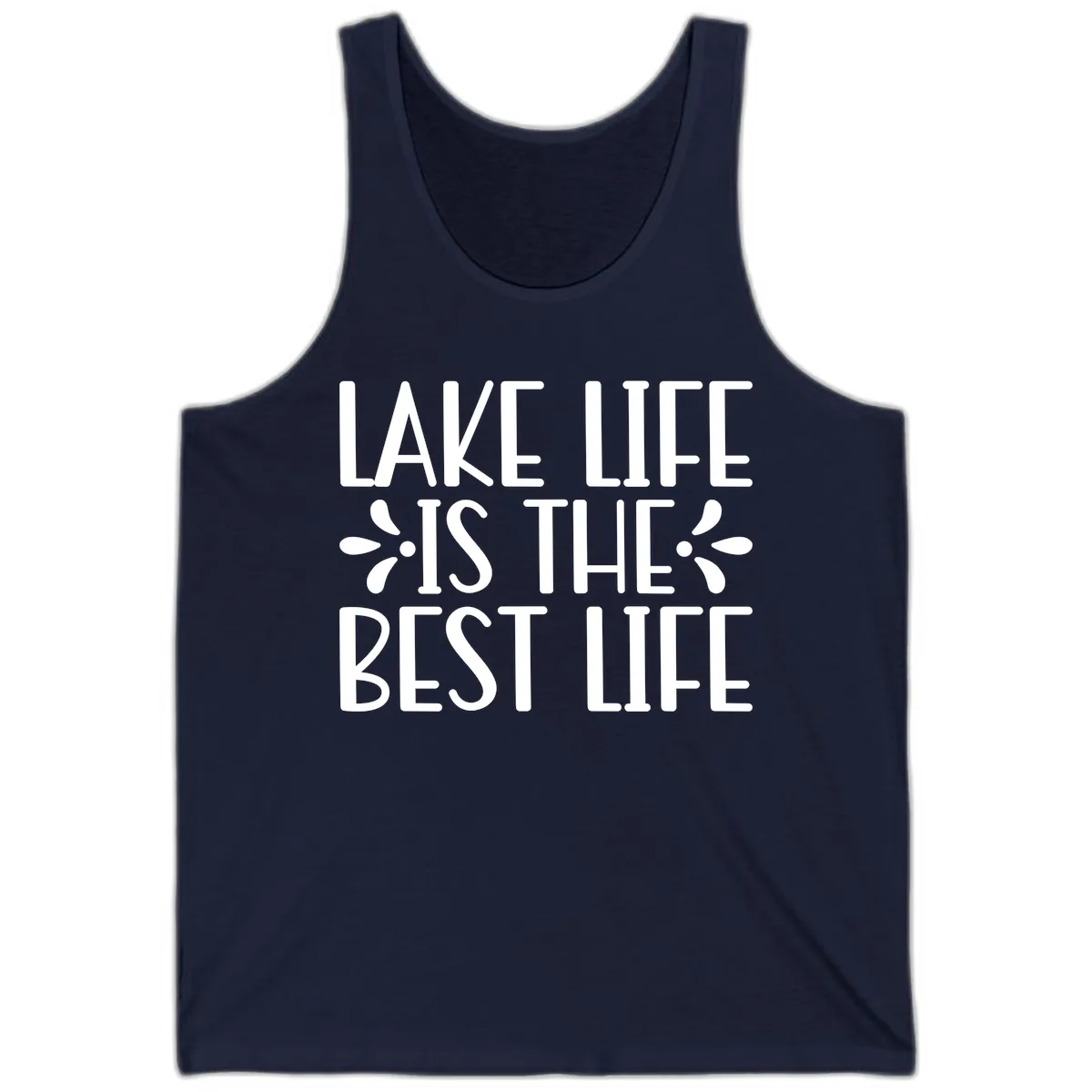 Lake Life Is The Best Life Tank in Navy