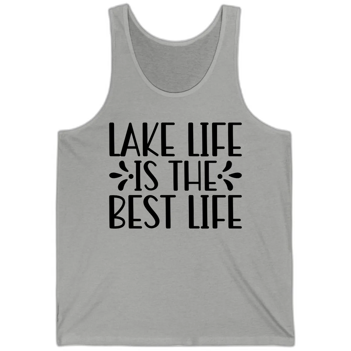 Lake Life Is The Best Life Tank in Athletic Heather