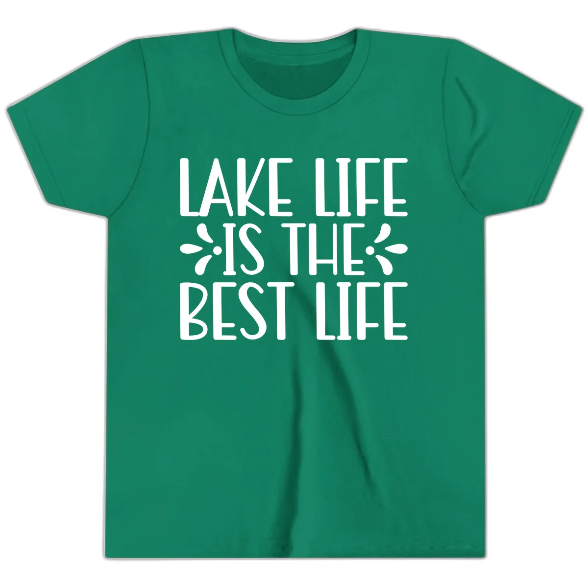 Lake Life Is The Best Life Youth T-Shirt in Kelly