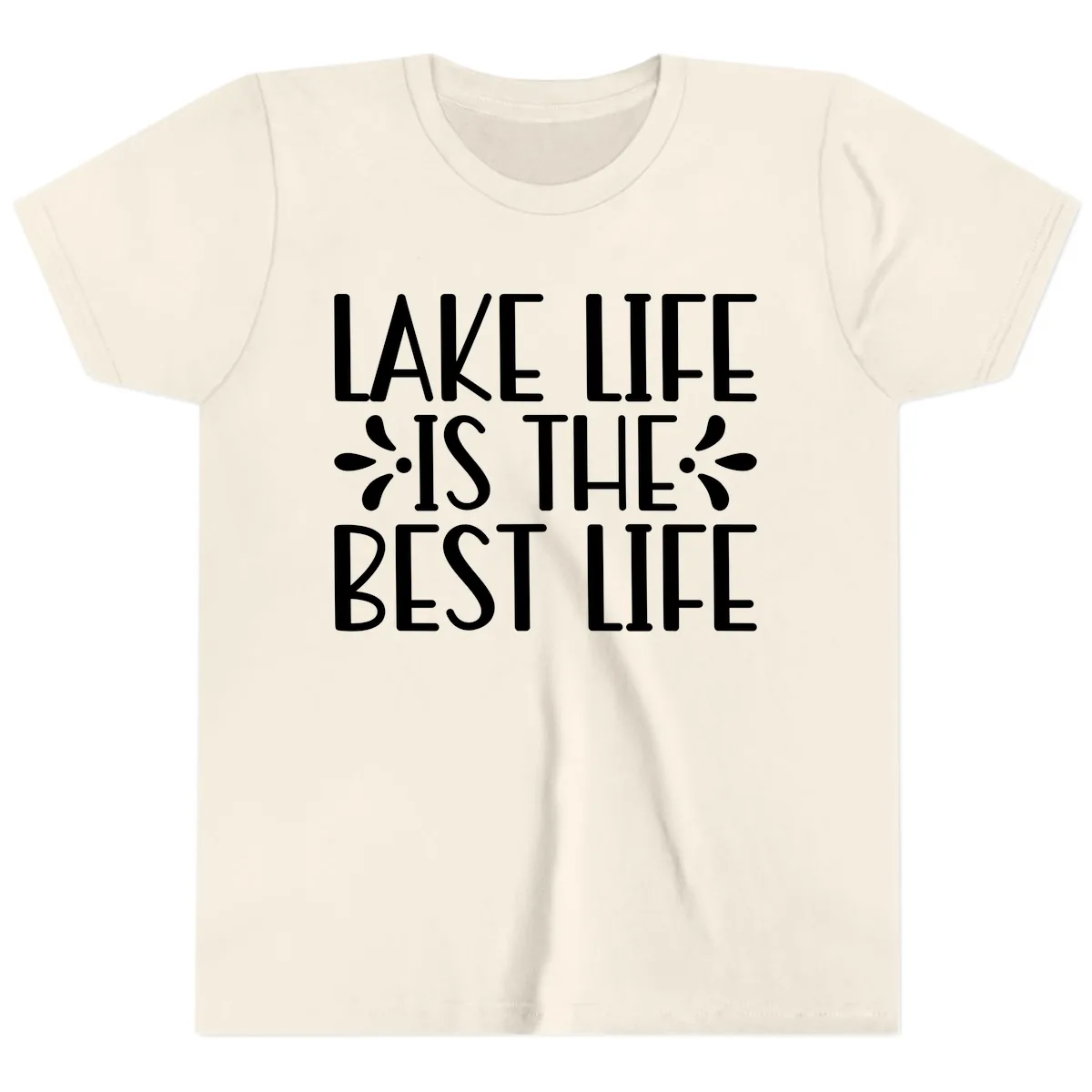 Lake Life Is The Best Life Youth T-Shirt in Natural