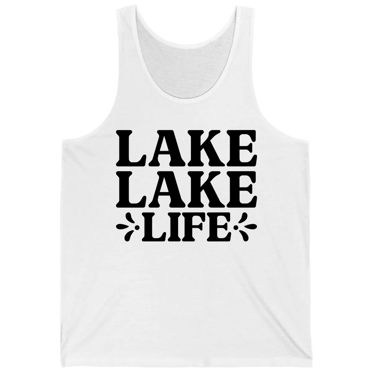 Lake Life Retro Typography Tank in White