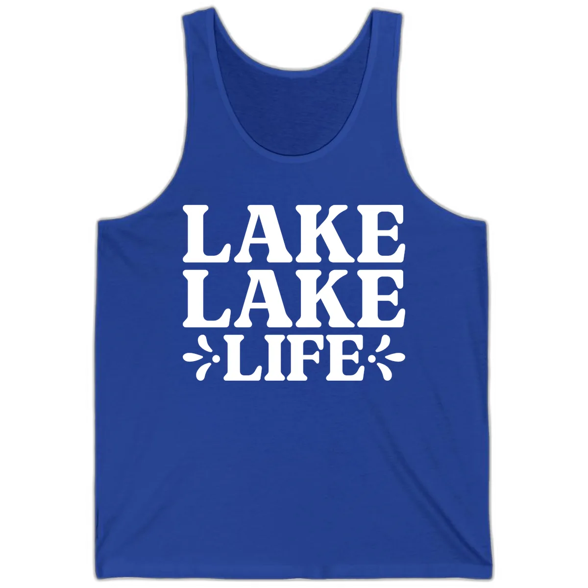 Lake Life Retro Typography Tank in True Royal