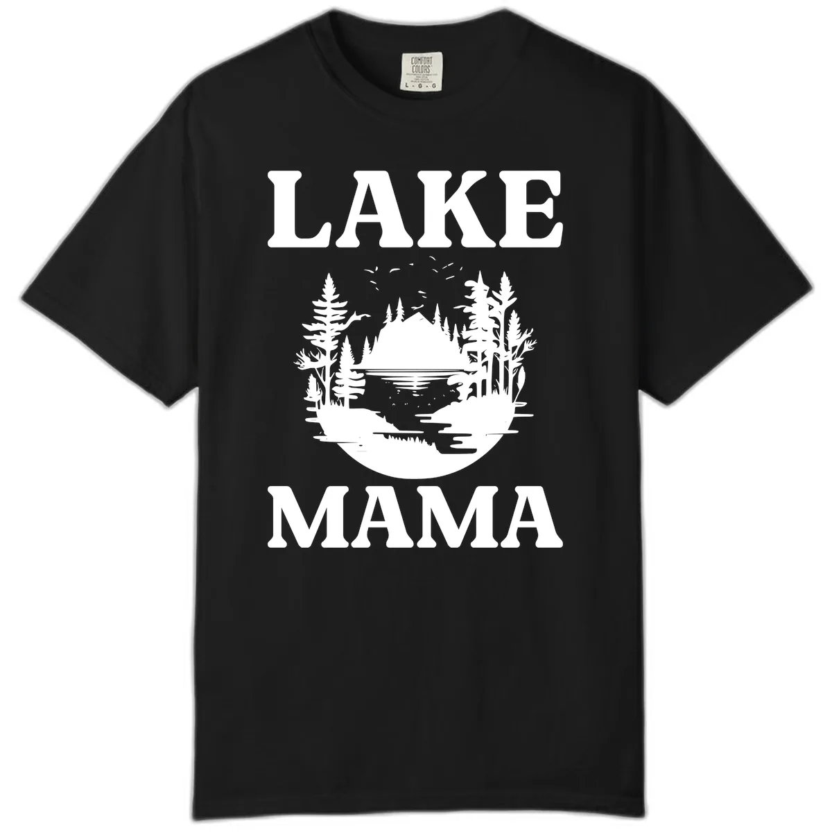 Lake Mama Nature Scene Comfort Color in Black