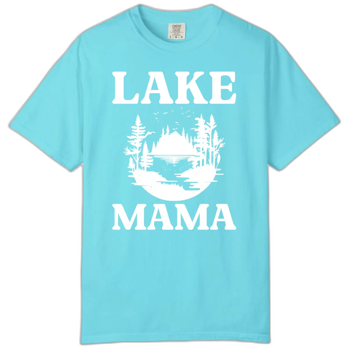 Lake Mama Nature Scene Comfort Color in Lagoon Blue