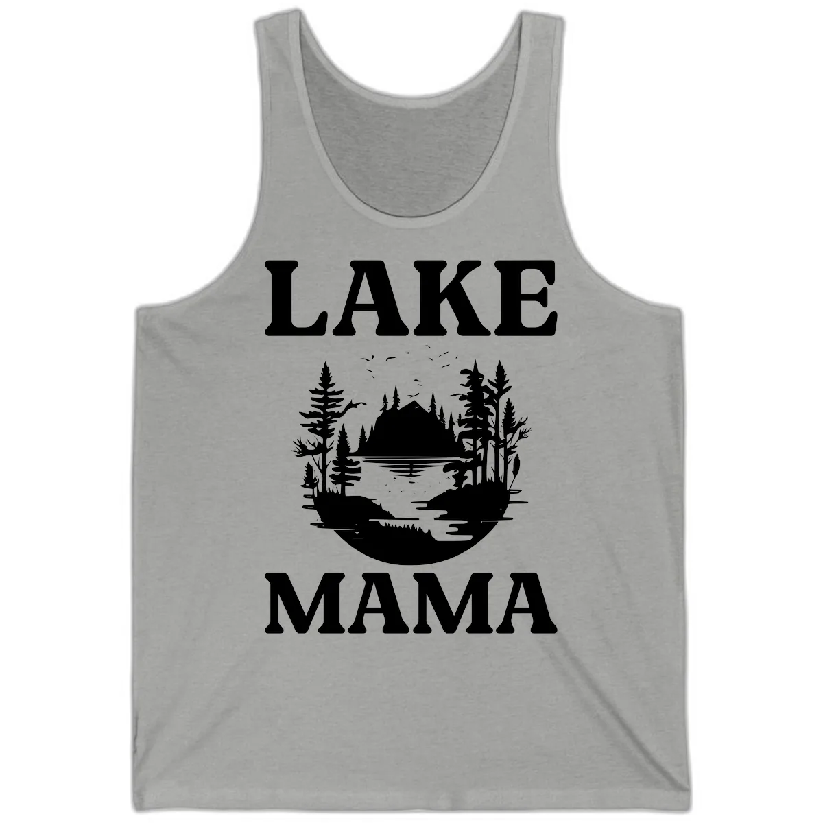 Lake Mama Nature Scene Tank in Athletic Heather
