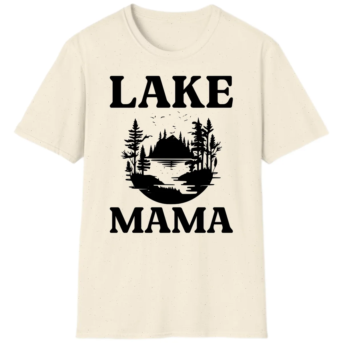 Lake Mama Nature Scene T-Shirt in Natural