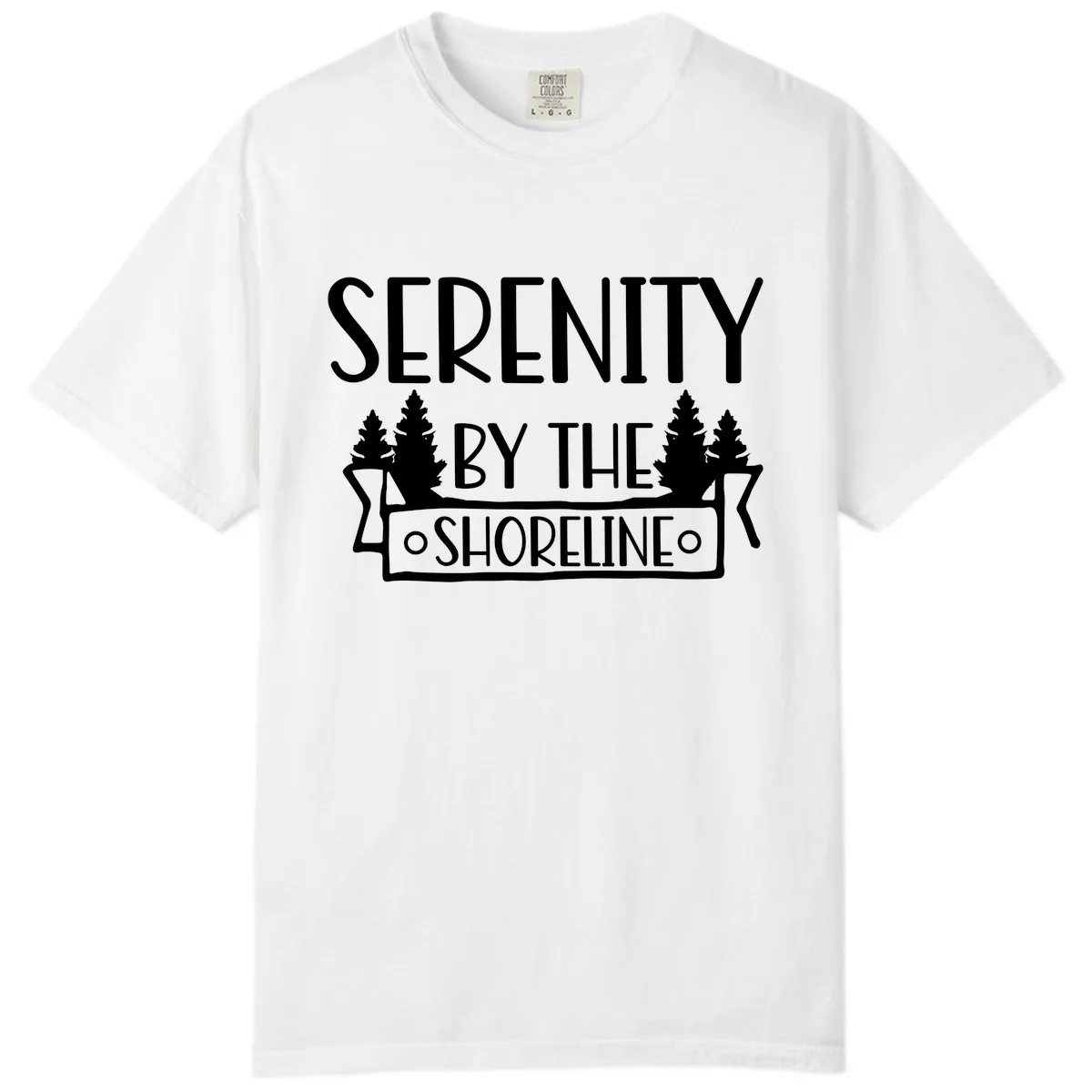 Serenity By The Shoreline Lake Design Comfort Color in White