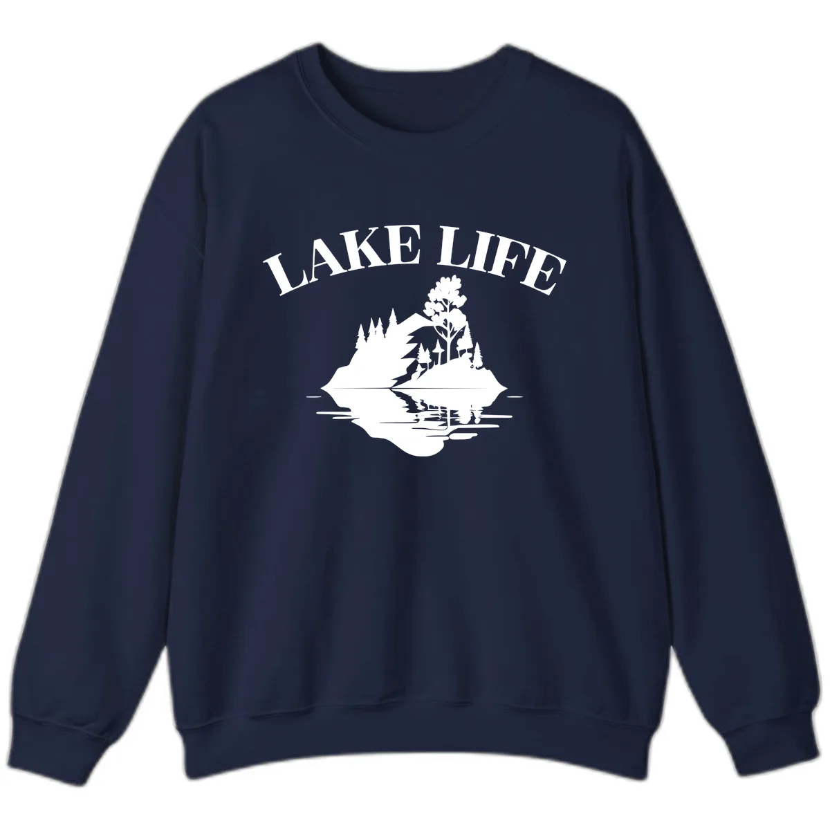 Lake Life Mountain Reflection Sweatshirt in Navy