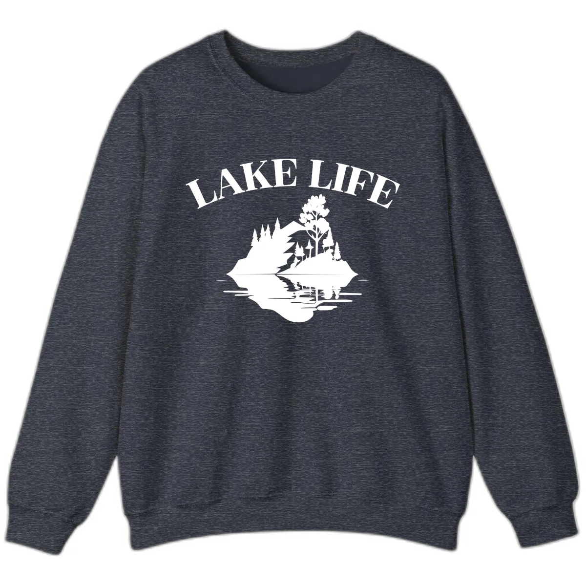 Lake Life Mountain Reflection Sweatshirt in Heather Sport Dark Navy