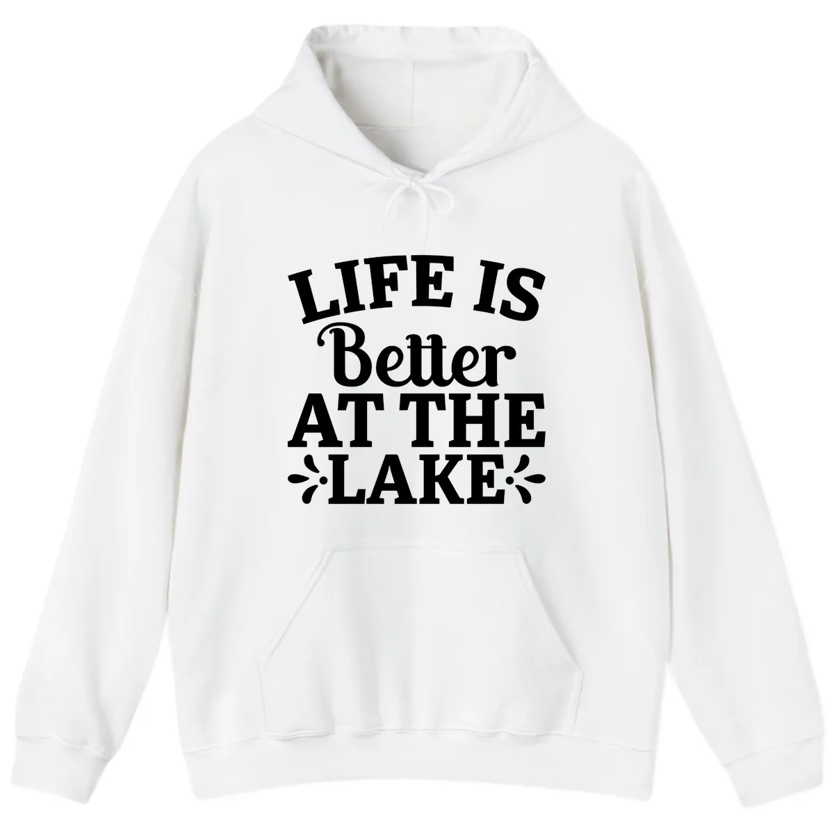 Life Is Better At The Lake Hoodie in White