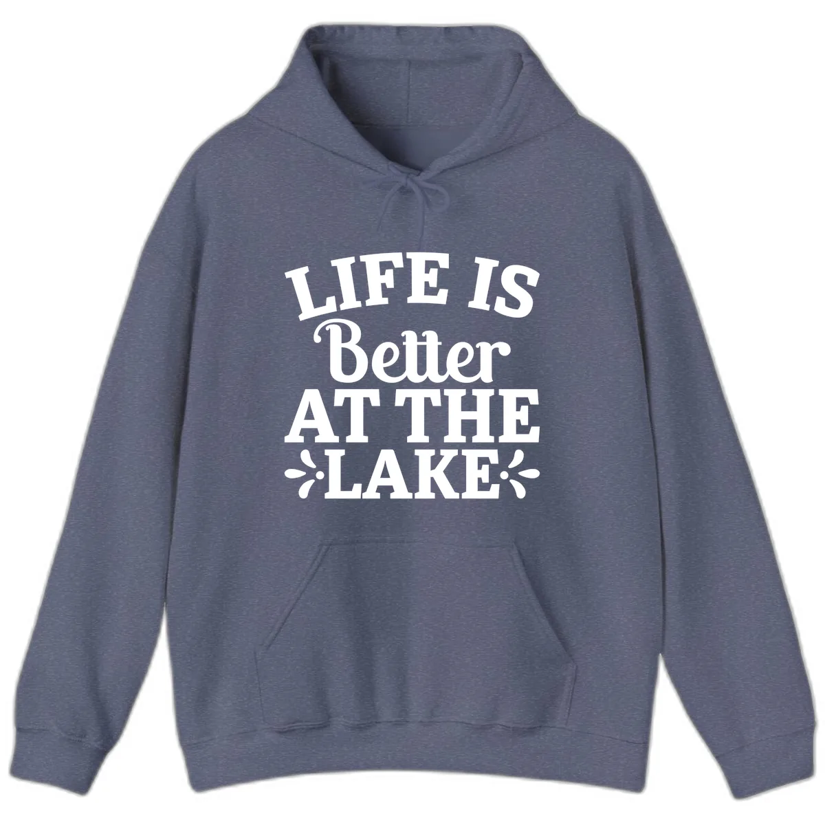 Life Is Better At The Lake Hoodie in Heather Navy