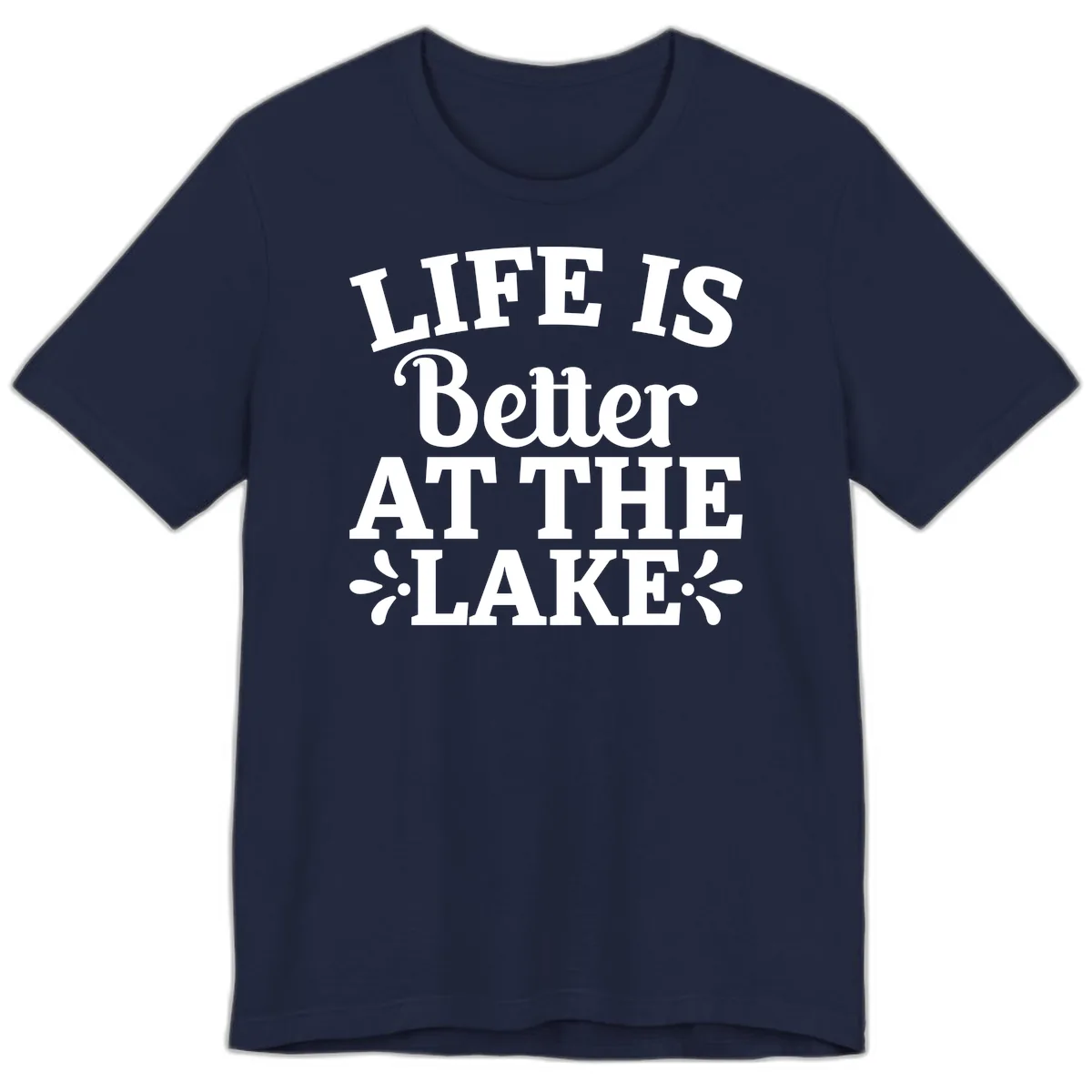 Life Is Better At The Lake Premium T-Shirt in Navy
