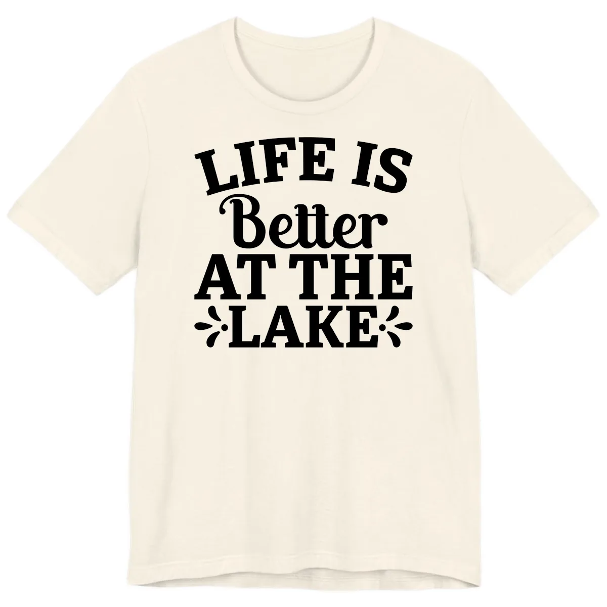 Life Is Better At The Lake Premium T-Shirt in Natural