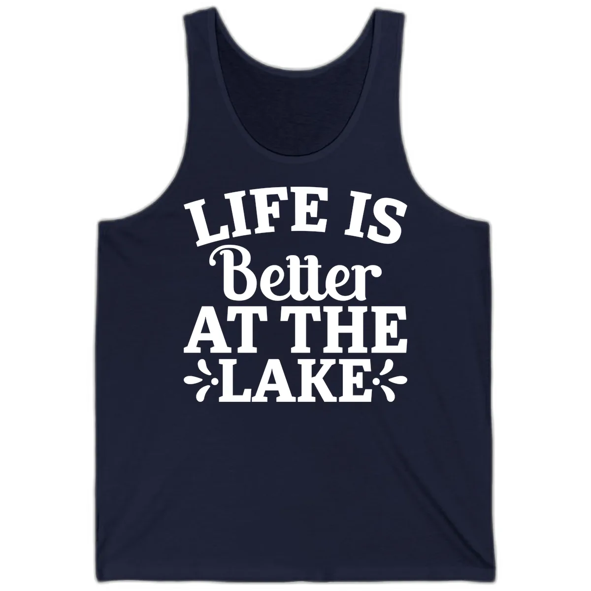 Life Is Better At The Lake Tank in Navy