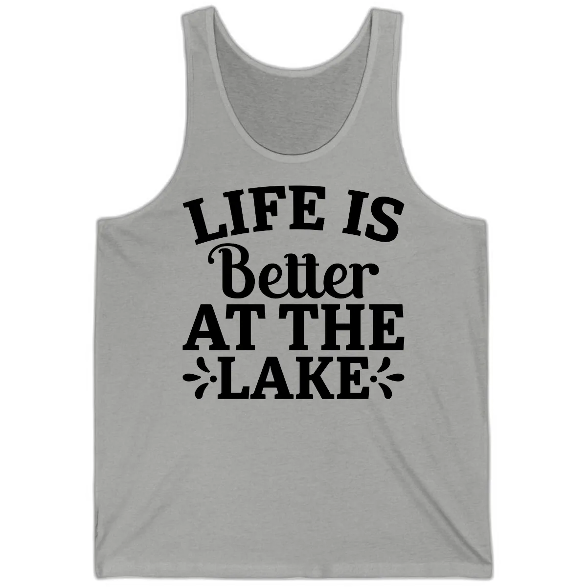 Life Is Better At The Lake Tank in Athletic Heather