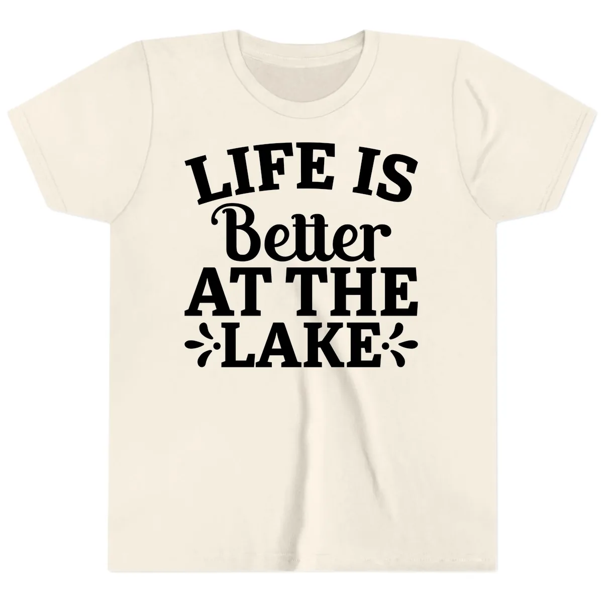 Life Is Better At The Lake Youth T-Shirt in Natural