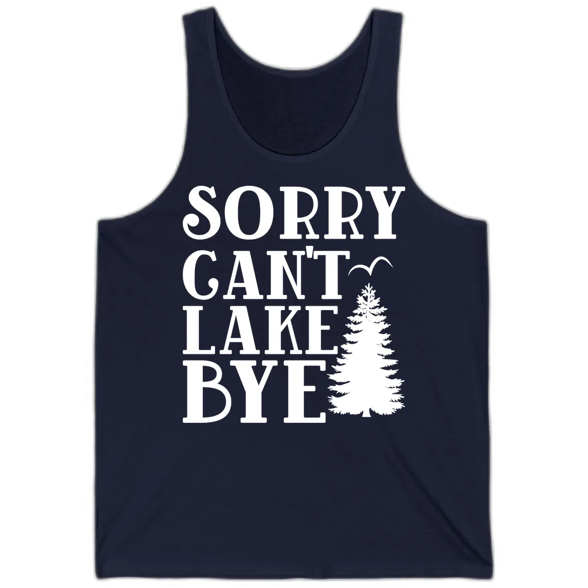 Sorry Can't Lake Bye Nature Design Tank in Navy