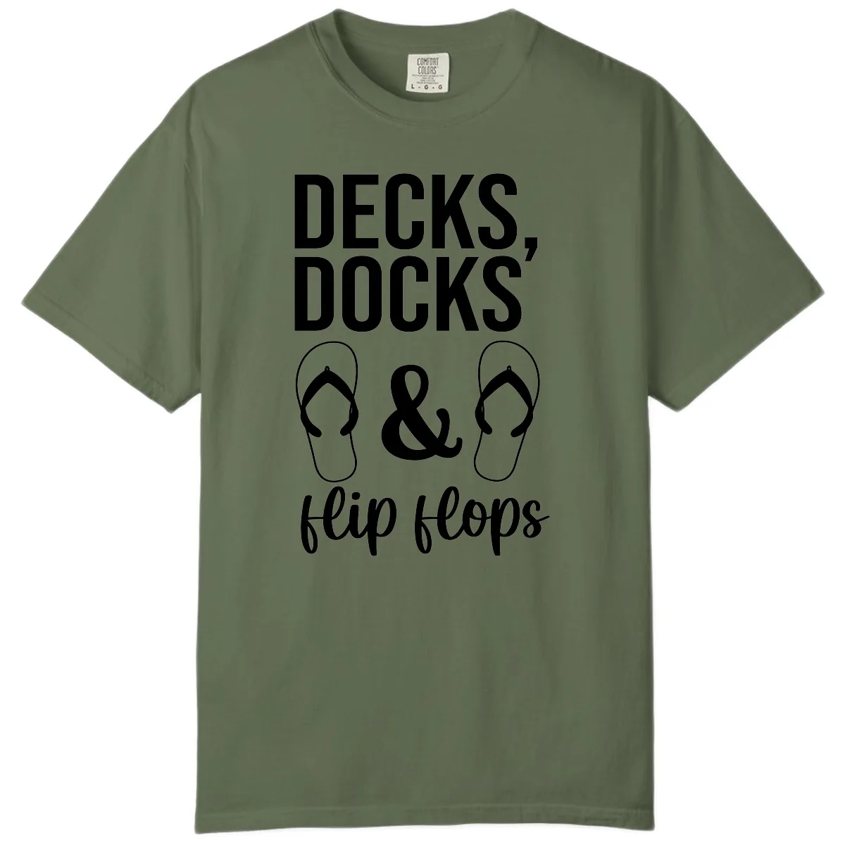 Decks Docks and Flip Flops Comfort Color in Sage