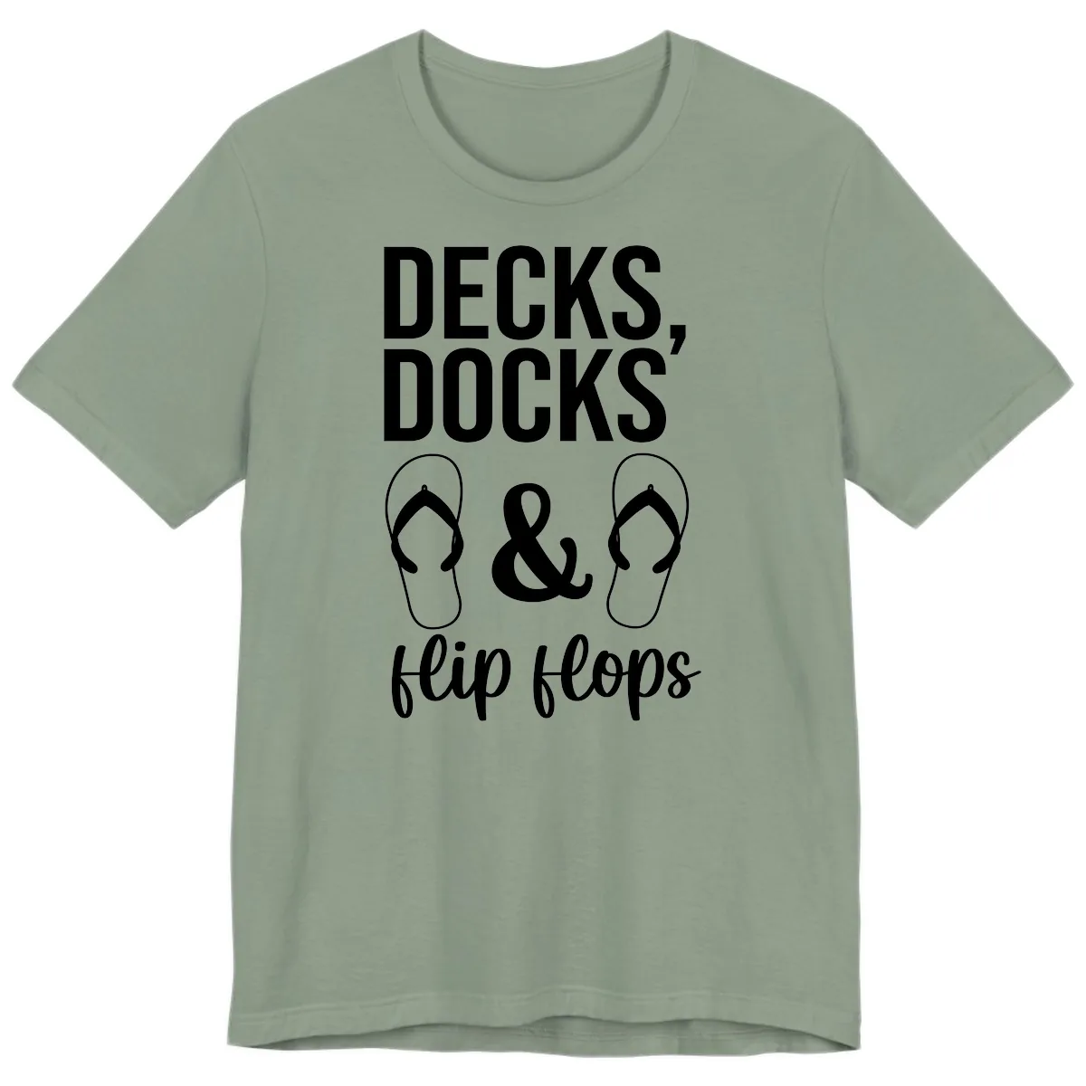Decks Docks and Flip Flops Premium T-Shirt in Sage