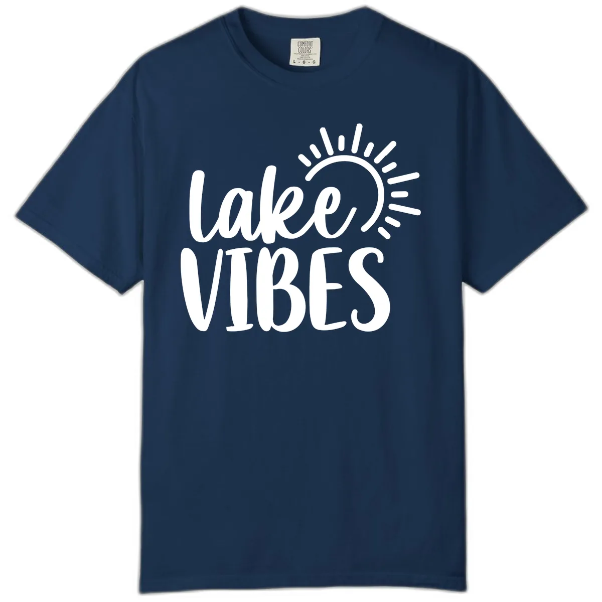 Lake Vibes Summer Sun Design Comfort Color in Navy