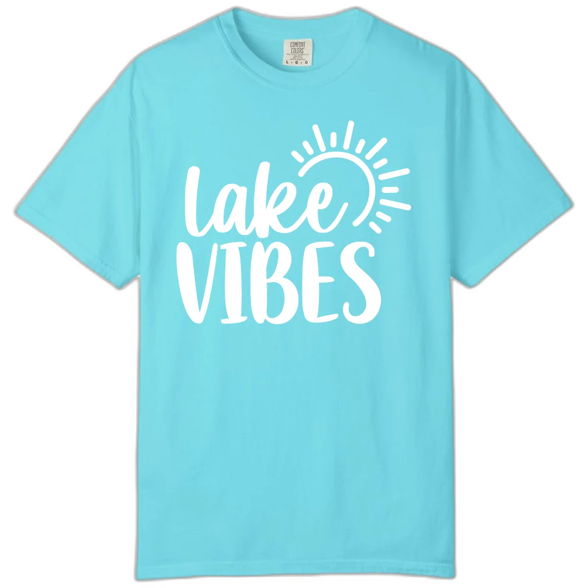 Lake Vibes Summer Sun Design Comfort Color in Lagoon Blue