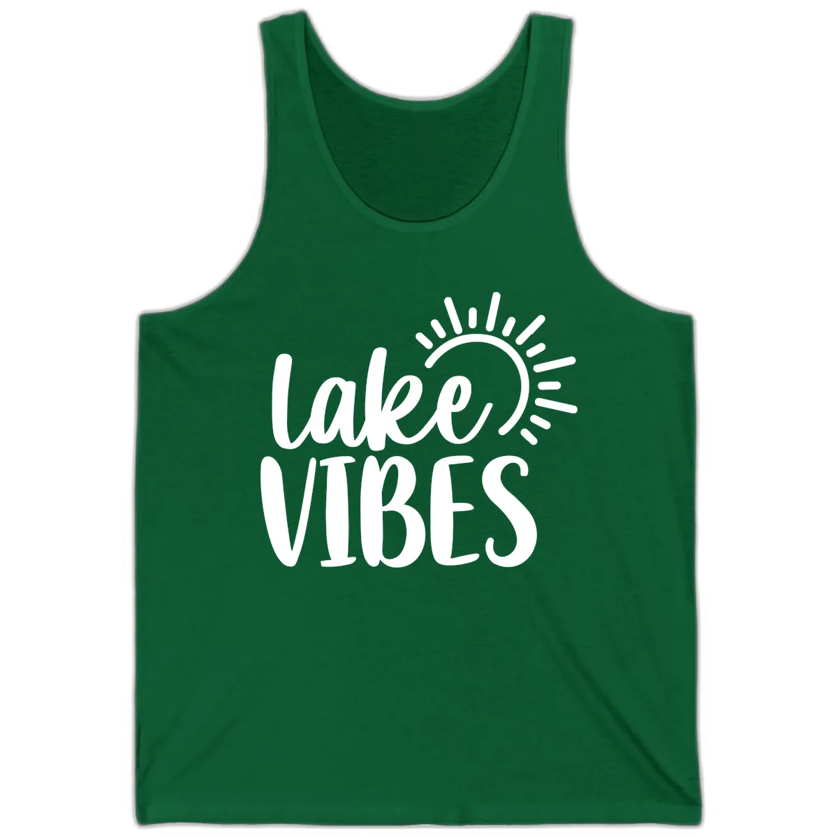 Lake Vibes Summer Sun Design Tank in Kelly