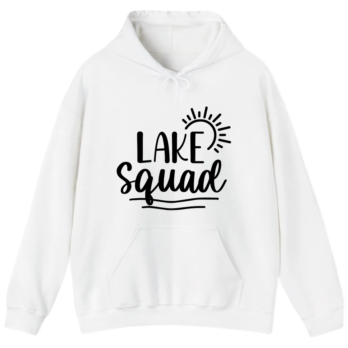 Lake Squad Summer Vibes Hoodie in White
