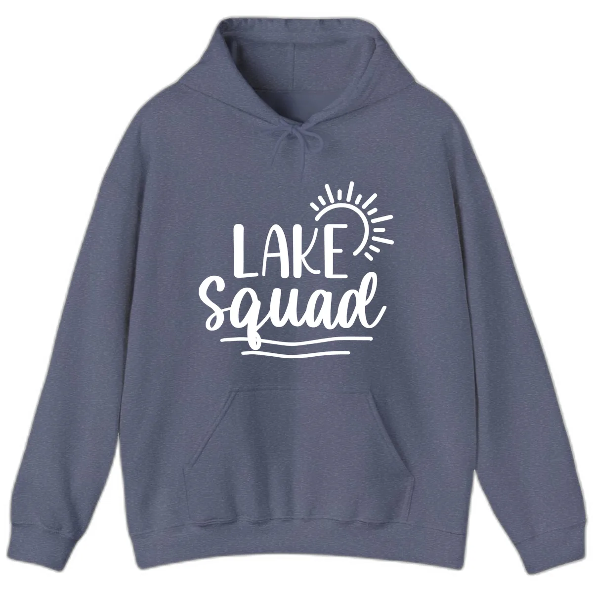 Lake Squad Summer Vibes Hoodie in Heather Navy