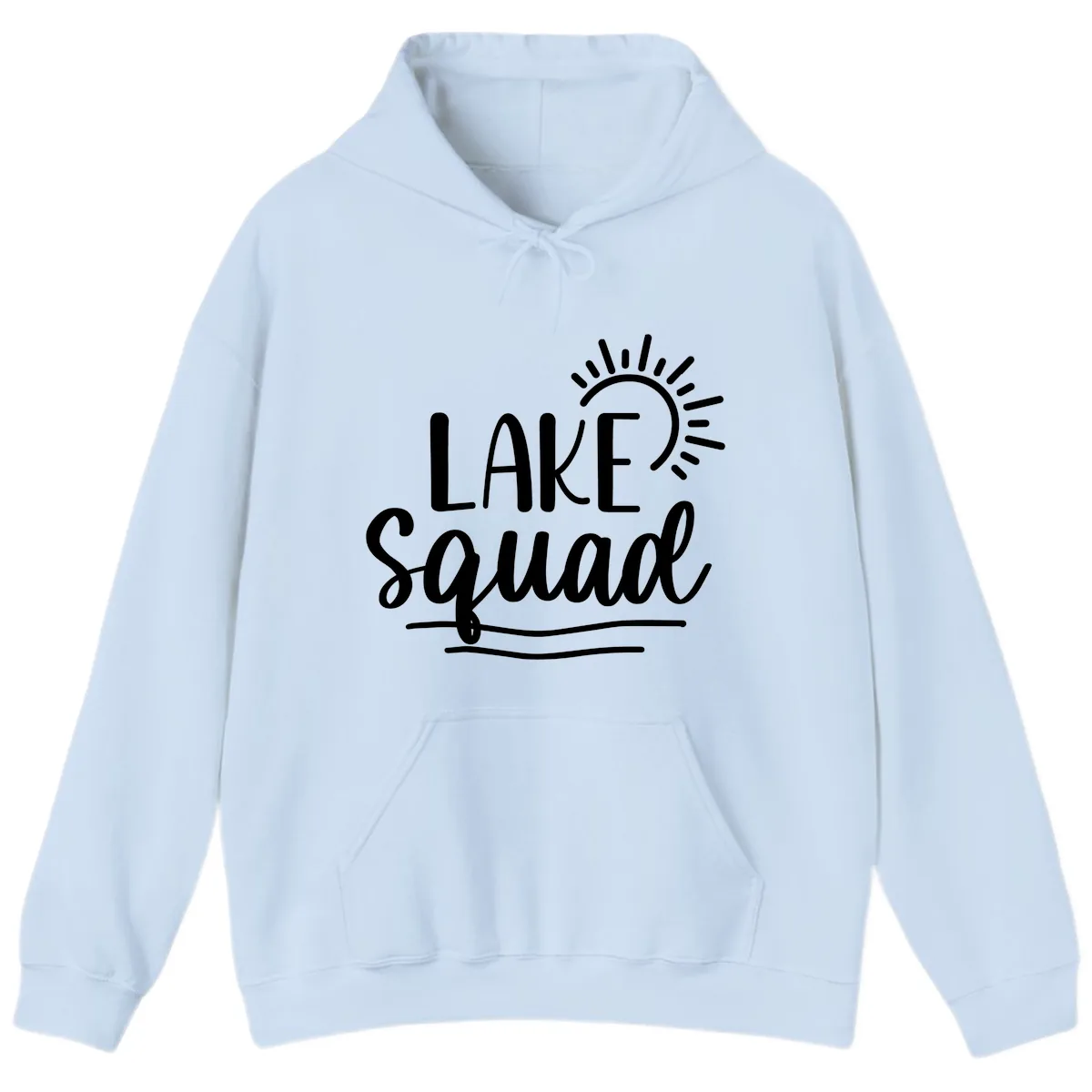 Lake Squad Summer Vibes Hoodie in Light Blue